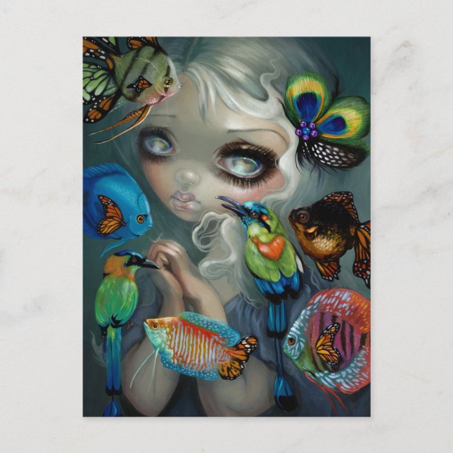 "Poissons Volants:  Les Oiseaux’ vykort (Framsida)