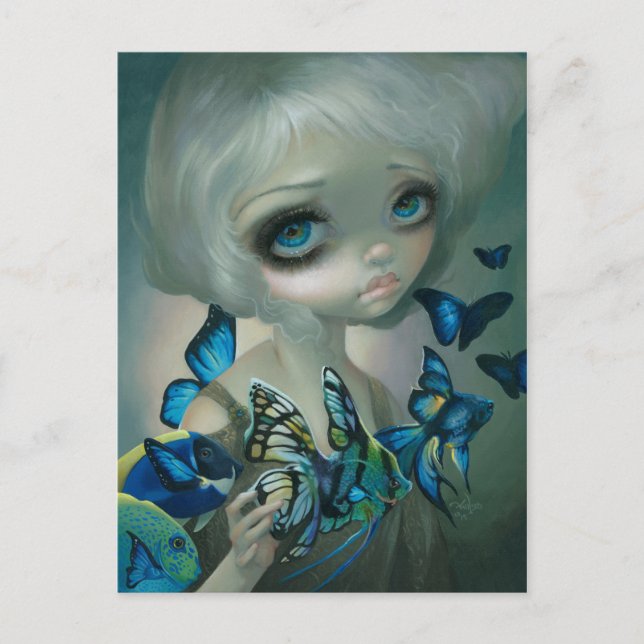 "Poissons Volants:  Les Poissons Bleus-vykort Vykort (Framsida)