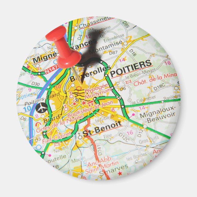 Poitiers, Frankrike Magnet (Framsidan)