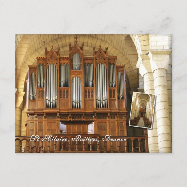 Poitiers organ vykort (Framsida)