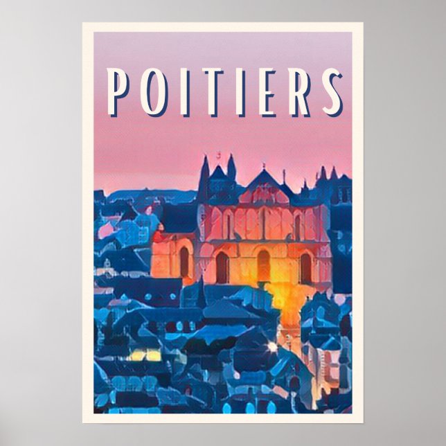 Poitiers Photo Vintage Poster (Framsidan)