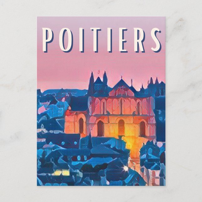 Poitiers Photo Vintage  Vykort (Framsida)