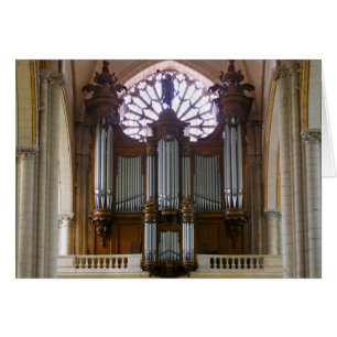 Poitiers pipe organ hälsningskort