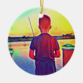 Pojfiske Julgransprydnad Keramik