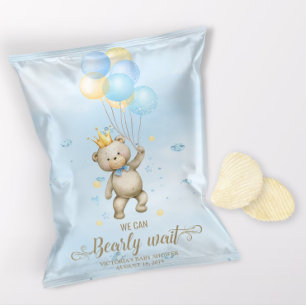 Pojk Björn Baby Shower Chipspåse Omslag Reklamblad