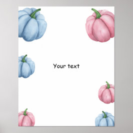 Pojk eller tjej vi PUMPKIN gender avslöjar ditt bu Poster
