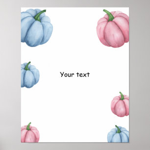 Pojk eller tjej vi PUMPKIN gender avslöjar ditt bu Poster
