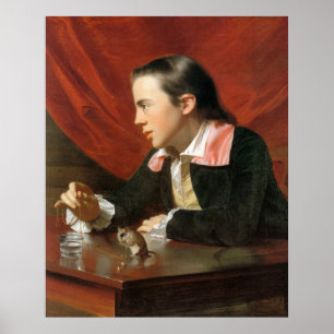Pojk med ekorre, av John Singleton Copley Poster