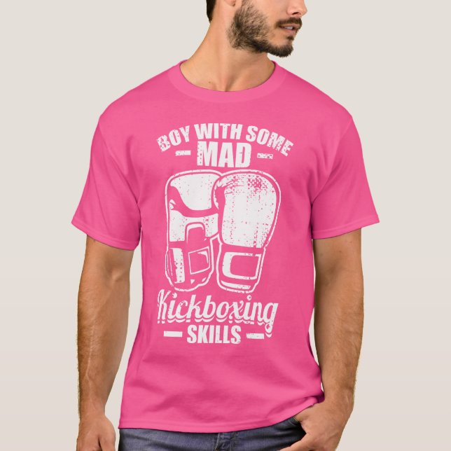 Pojk med lite skicklighet i Kickboxing T Shirt (Framsida)