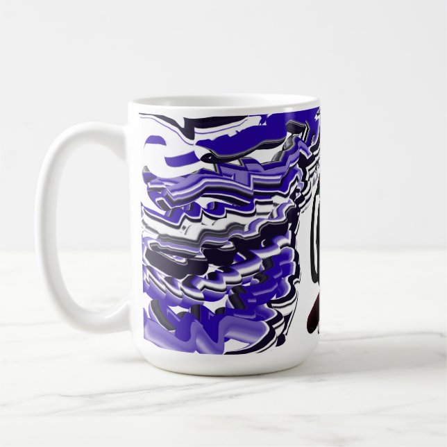 Pojk på vintern roligt kaffemugg (Vänster)