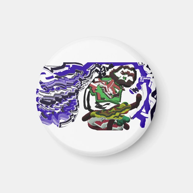 Pojk på vintern roligt magnet (Framsidan)