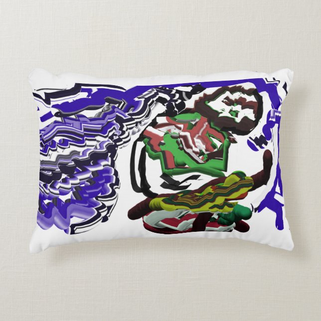 Pojk på vintern roligt prydnadskudde (Framsidan)