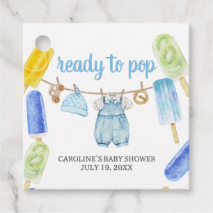 Pojk Popsicle Baby Shower Favor Märken Gåvor Etiketter