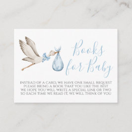 Pojk Stork Baby Shower Bok-begärandekort Tilläggskort