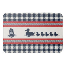 Pojkaktiga ankor och gingham - Marinröd 