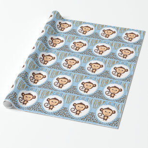Pojkapan Monkey Baby Shower Presentpapper