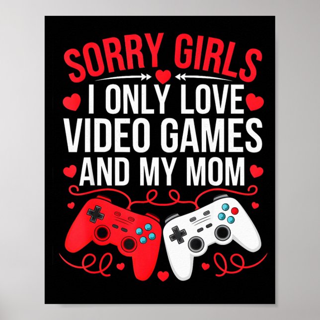 Pojkar Alla hjärtans dag Barn Rollig Videospel Gam Poster (Framsidan)