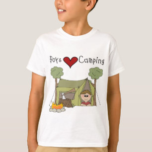 Pojkar älskar att campa tee shirt