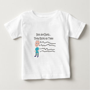 Pojkar är Dumma "Kasta Sten på dem!" T Shirt