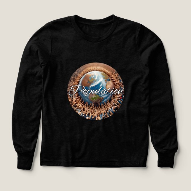 Pojkar Bella+Canvas Tri-blend Långärmad Tröja, Sol T Shirt (Design framsida)