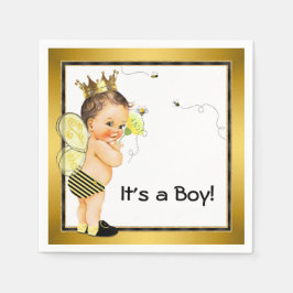 Pojkar Bumble Bee Baby Shower Pappersservett