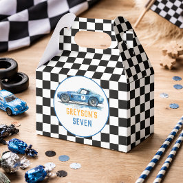 Pojkar Cool Blue Racing Car Barnkalas Presentaskar
