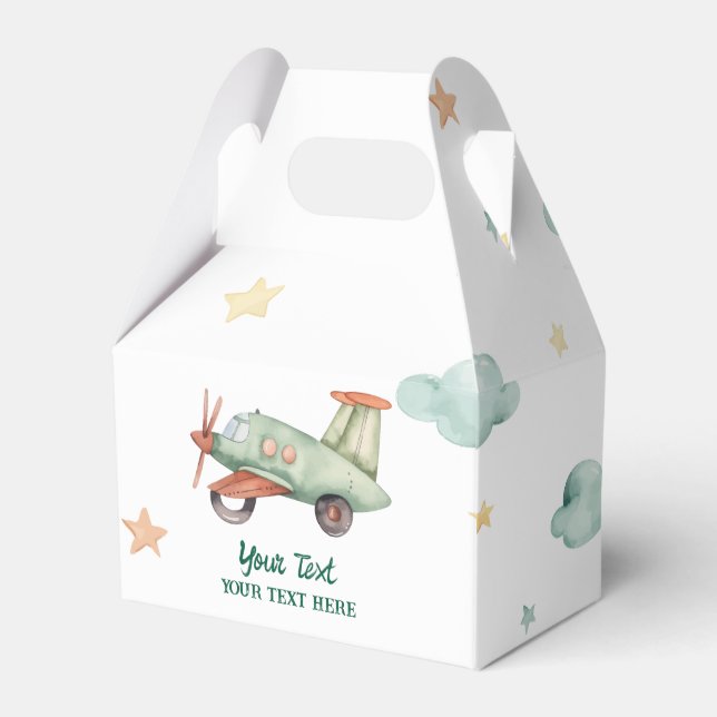 Pojkar Cool Modern Färgrik Flygplans Födelsedagsfe Presentaskar (Framsidan Sidan)