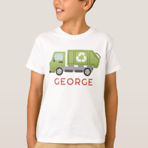 Pojkar Coola Gröna Soptrubb Transport T Shirt