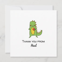 pojkar dinosaur tack sticker festgåva kort