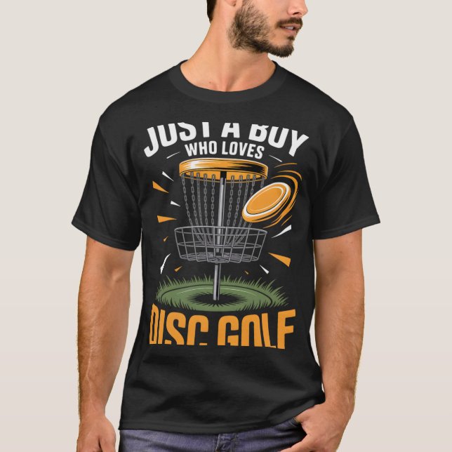 Pojkar Discgolf  T Shirt (Framsida)