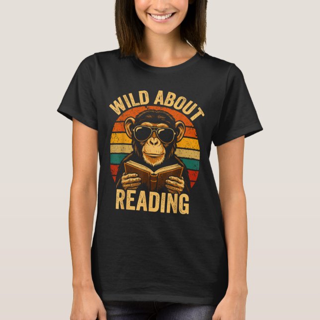 Pojkar djurtryck kläder vilda om läsning t shirt (Framsida)