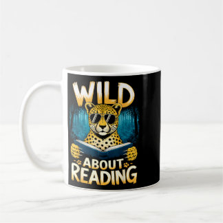 Pojkar Djurtryck Kläder Wild About Reading Kaffemugg