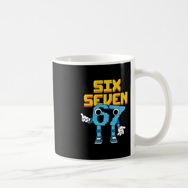 Pojkar Flickor Barn Italienska Brainrot Meme 67 Se Kaffemugg (Höger)