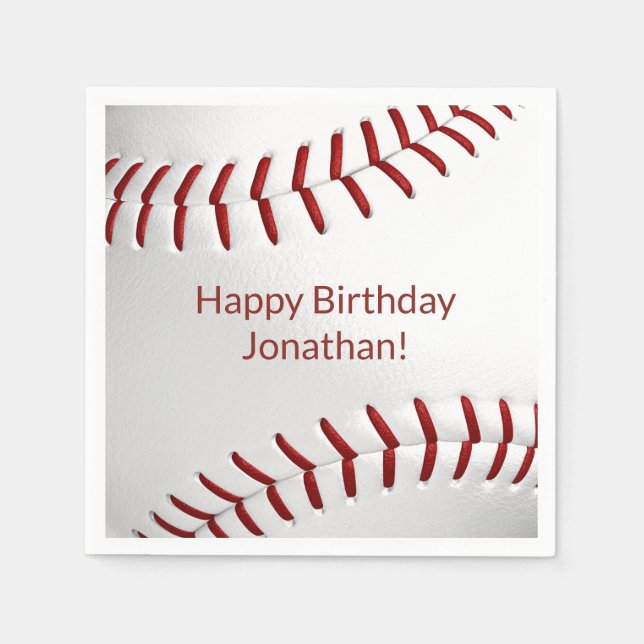 pojkar flickor basebollsoftball party pappersservett (Framsidan)