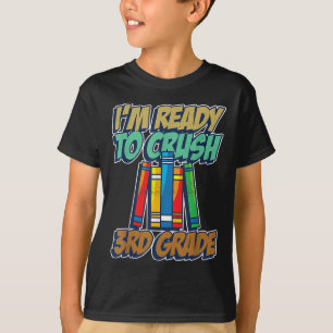Pojkar Flickor Elever 3:e Klass Skolböcker Tillbak T Shirt