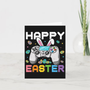 Pojkar Gamer Glad påskdag Video Spel Kanin Gami Kort
