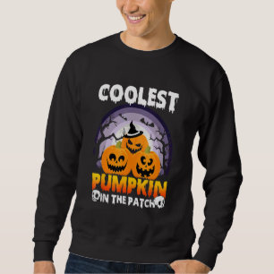 pojkar halloween coolaste pumpen i lappar pum lång ärmad tröja