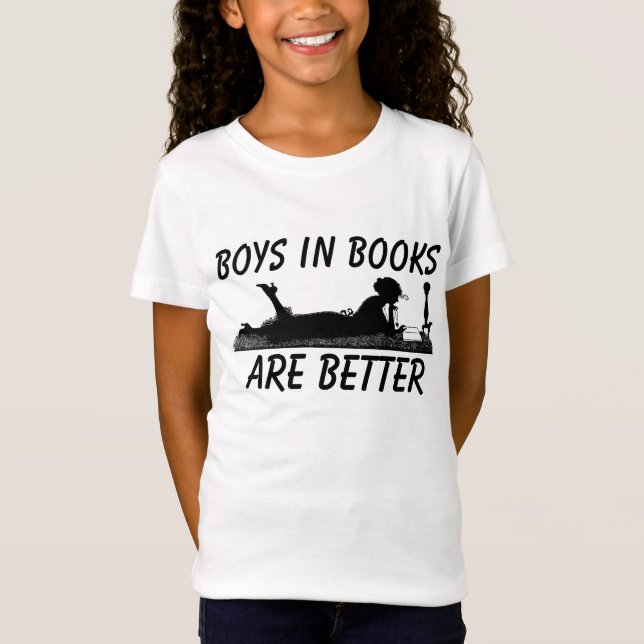 POJKAR I BÖCKER ÄR BÄTTRE FLIKAR T-SHIRTS (Framsida)