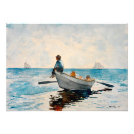 Pojkar i en dory av Winslow Homer Fototryck