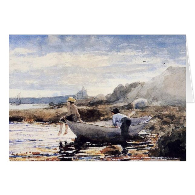 Pojkar i en Dory Hälsningskort (Framsidan Horizontal)
