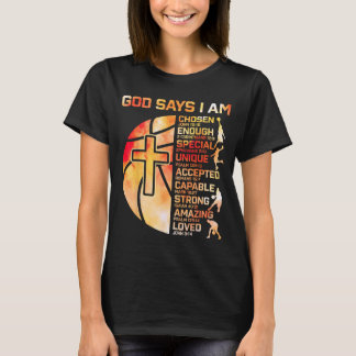 Pojkar Kristen Baseboll Gud Säger Religiös Grafisk T Shirt
