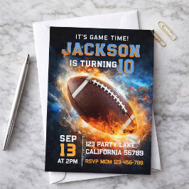 Pojkar Modern Blå Sport Barn Kalas Inbjudningar