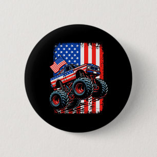 Pojkar Monster Truck Usa Flagga Monster Truck 4 Ju Knapp