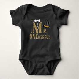 Pojkar Mr ONEderful 1-års födelsedagsskjortor Tee