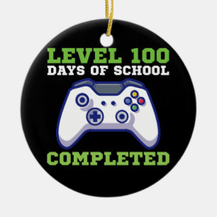 Pojkar Nivå 100 Dagar Skola Klar  Julgransprydnad Keramik