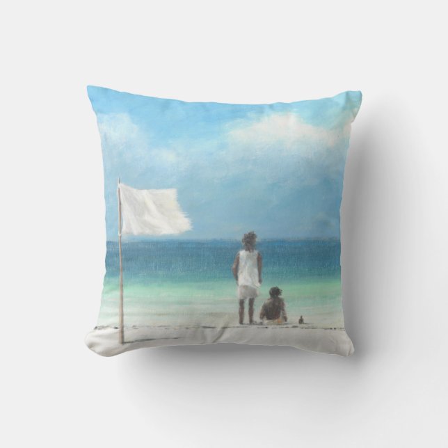 Pojkar på stranden Kenya Kudde (Framsida)