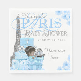 Pojkar Paris Baby Shower Servetter