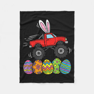 Pojkar Påsk Monster Truck Glad Påskdag Ägg Till Fleecefilt