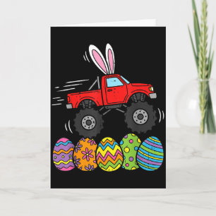 Pojkar Påsk Monster Truck Glad Påskdag Ägg Till Kort