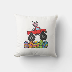Pojkar Påsk Monster Truck Glad Påskdag Ägg Till Kudde